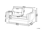 Sofa LOKKA Fabric Off-White 2 Seater