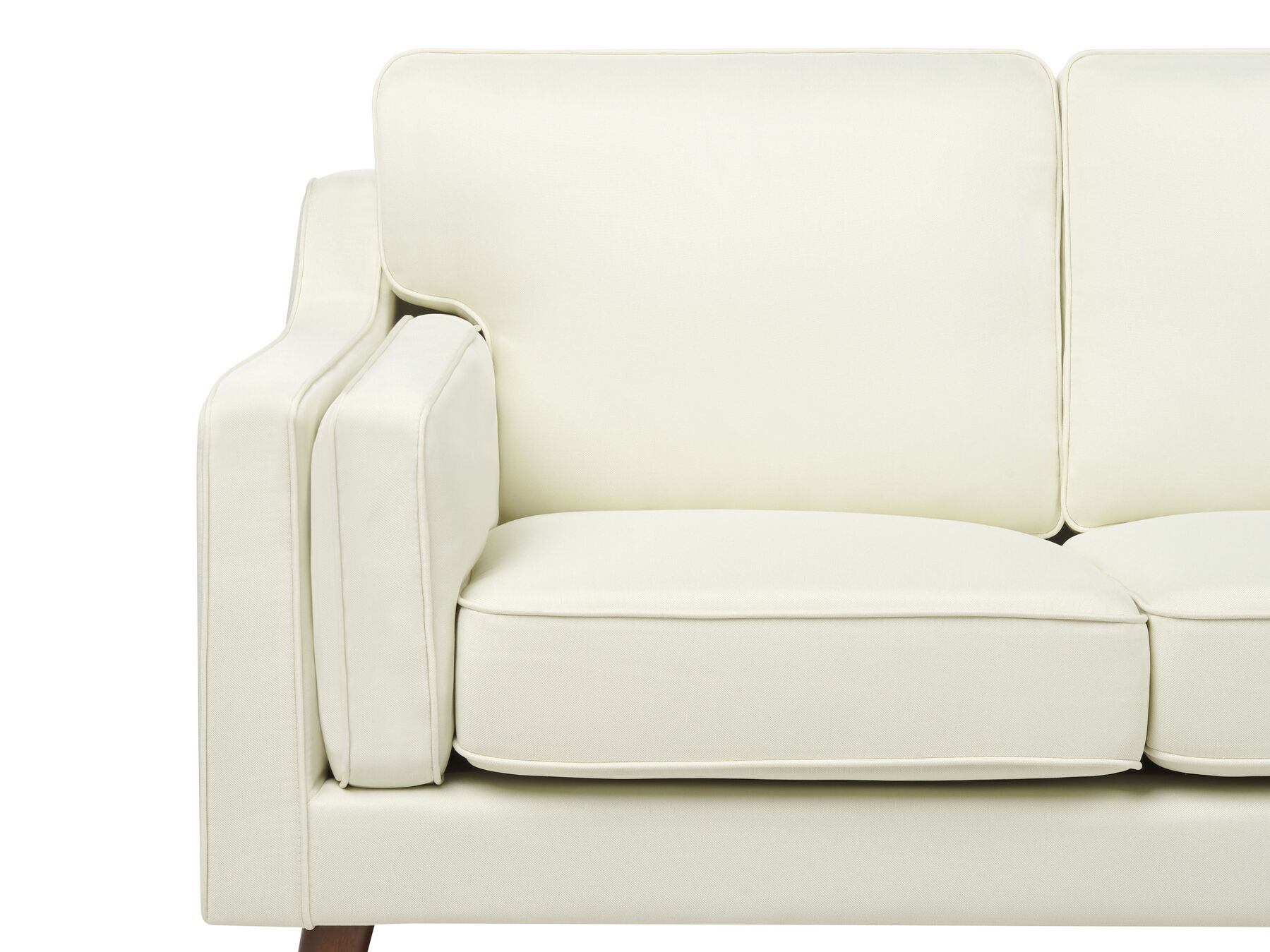 3 Seater Fabric Sofa Off-White LOKKA