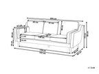3 Seater Fabric Sofa Off-White LOKKA