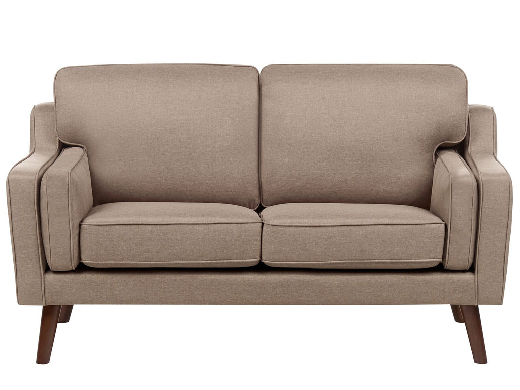 2 Seater Fabric Sofa Light Brown LOKKA