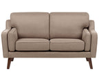 2 Seater Fabric Sofa Light Brown LOKKA