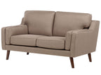 2 Seater Fabric Sofa Light Brown LOKKA