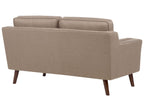 2 Seater Fabric Sofa Light Brown LOKKA
