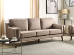 3 Seater Fabric Sofa Brown LOKKA