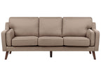 3 Seater Fabric Sofa Brown LOKKA