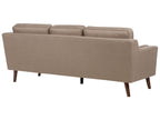 3 Seater Fabric Sofa Brown LOKKA