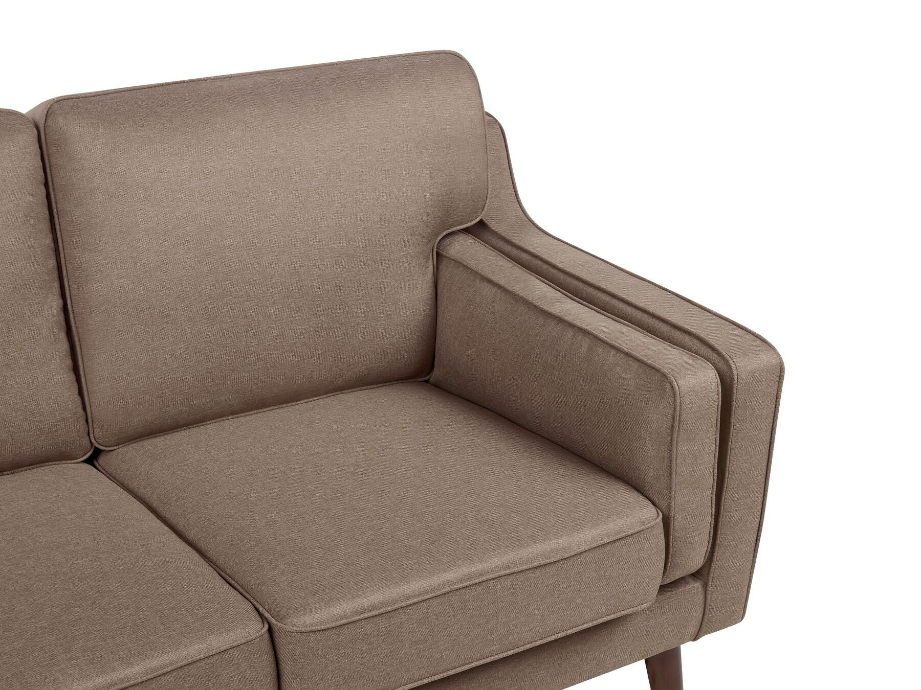 3 Seater Fabric Sofa Brown LOKKA