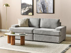 3 Seater Fabric Sofa Light Grey ALLA