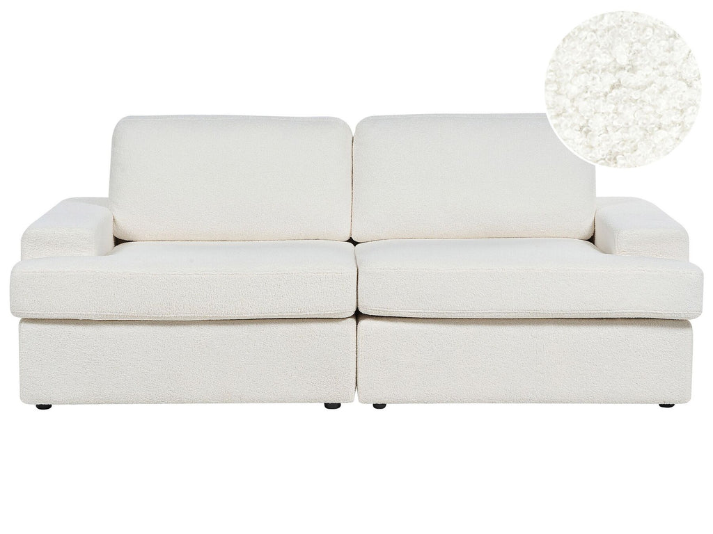 3 Seater Boucle Sofa White ALLA