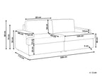 3 Seater Boucle Sofa White ALLA