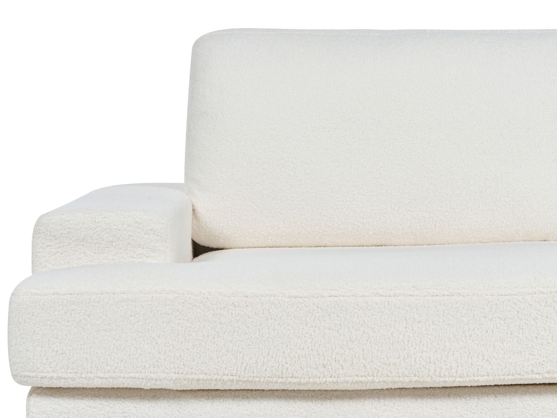 3 Seater Boucle Sofa White ALLA