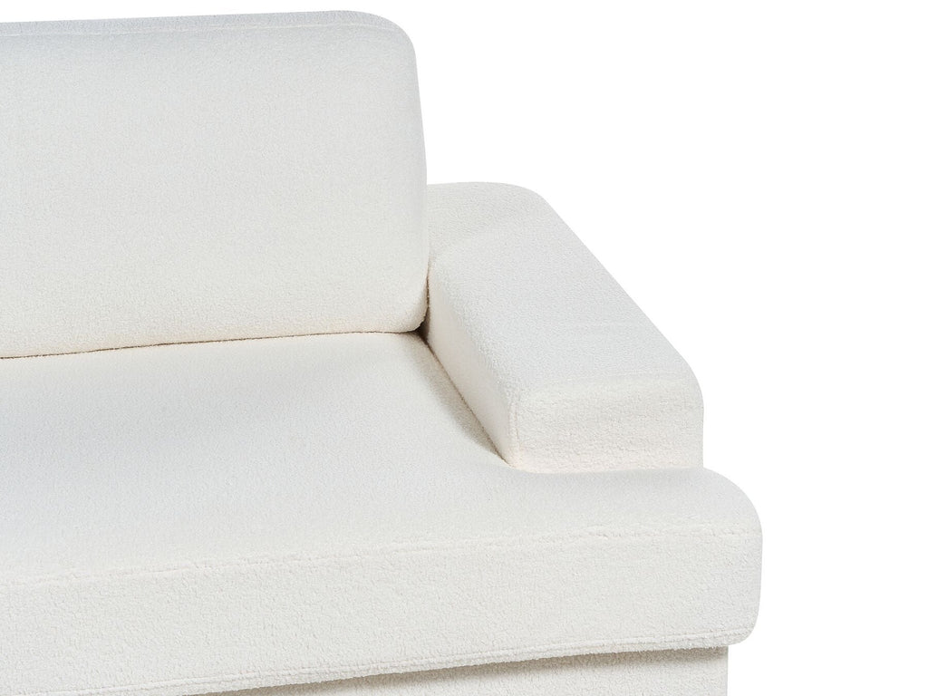 3 Seater Boucle Sofa White ALLA