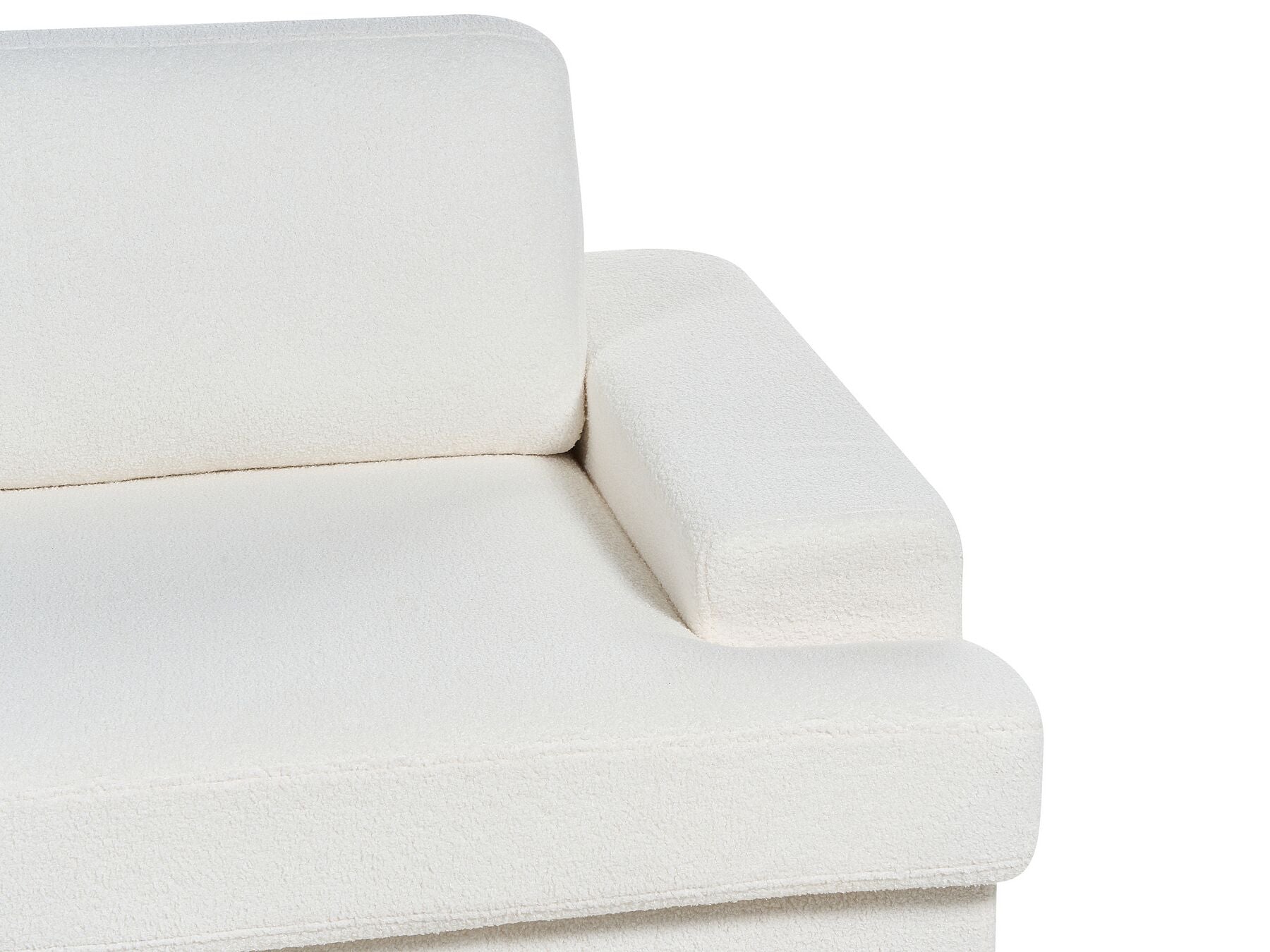 3 Seater Boucle Sofa White ALLA