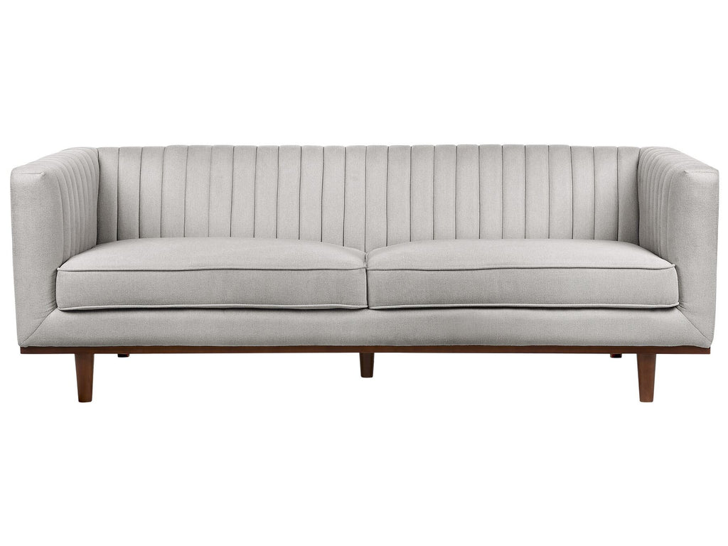 3 Seater Fabric Sofa Light Grey SKAULE