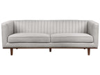 3 Seater Fabric Sofa Light Grey SKAULE