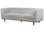 3 Seater Fabric Sofa Light Grey SKAULE