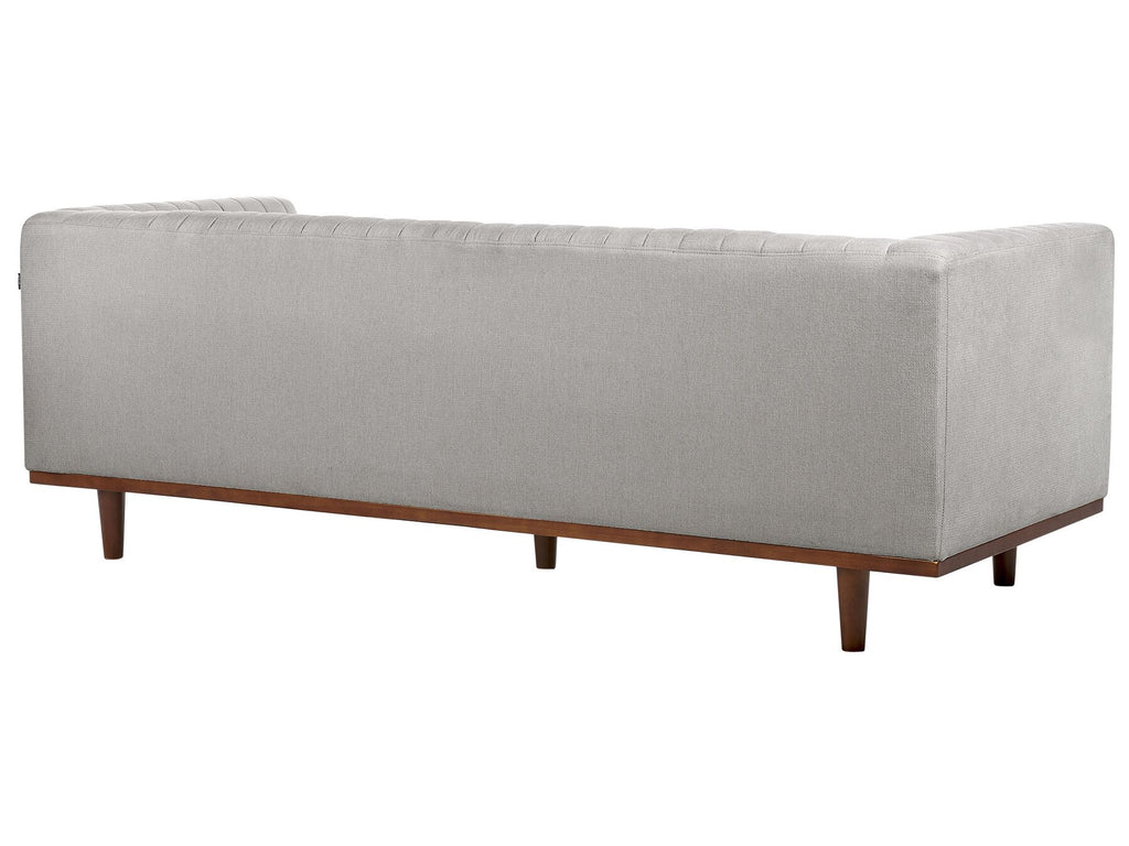 3 Seater Fabric Sofa Light Grey SKAULE
