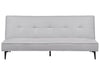 Sofa Bed Fabric Light Grey 3 Seater