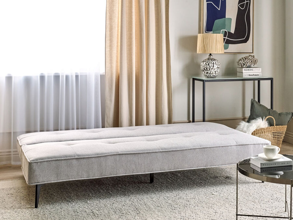 Sofa Bed ESSVIK Fabric Light Grey 3 Seater