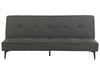 Sofa Bed Fabric Dark Grey 3 Seater