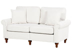 2 Seater Fabric Sofa White GINNERUP