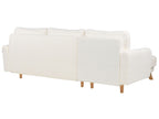 Corner Sofa Bed SIRO Boucle Off-White with Storage 3 Seater Right Hand
