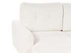 Corner Sofa Bed SIRO Boucle Off-White with Storage 3 Seater Right Hand