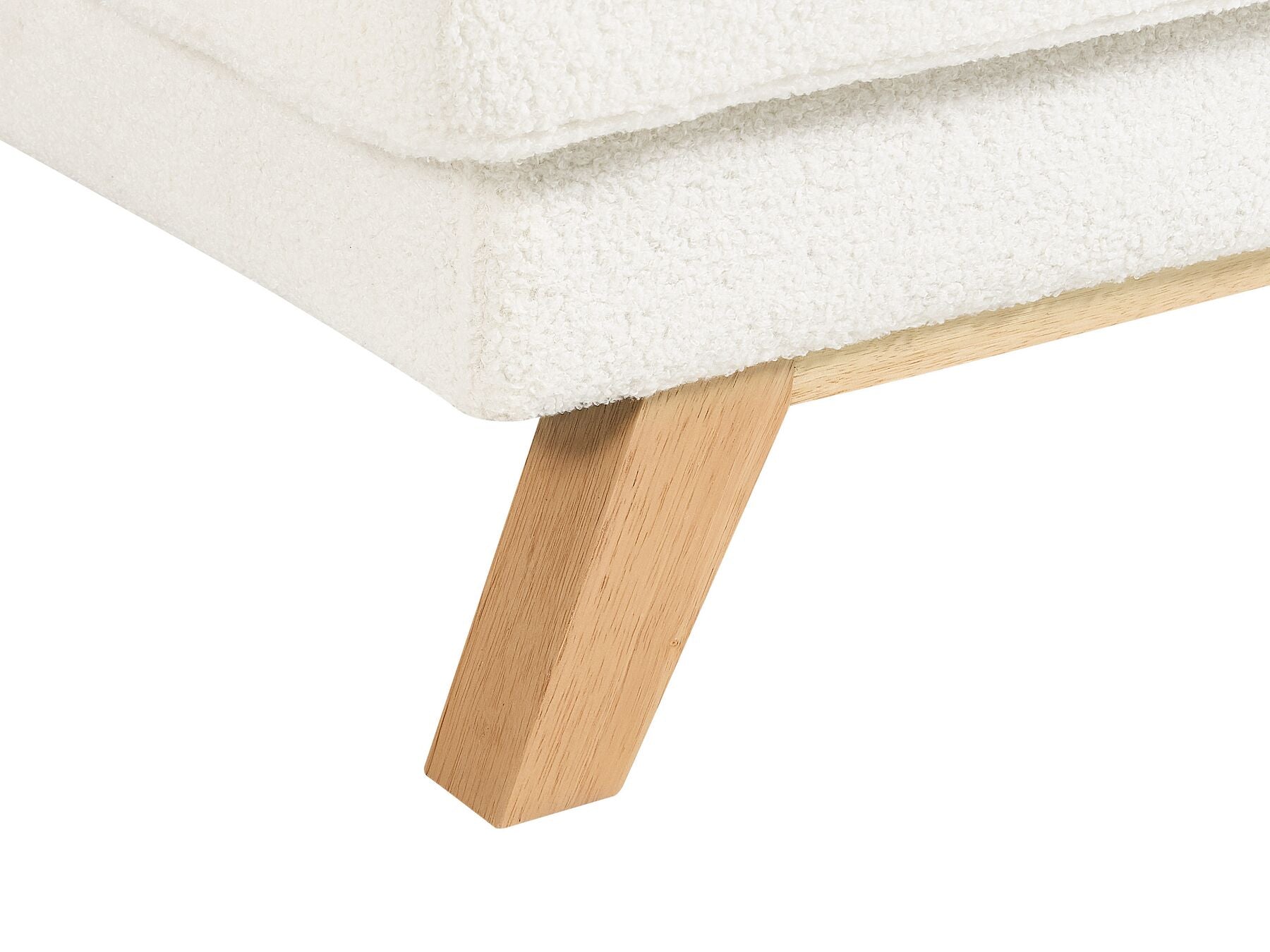 Corner Sofa Bed SIRO Boucle Off-White with Storage 3 Seater Right Hand