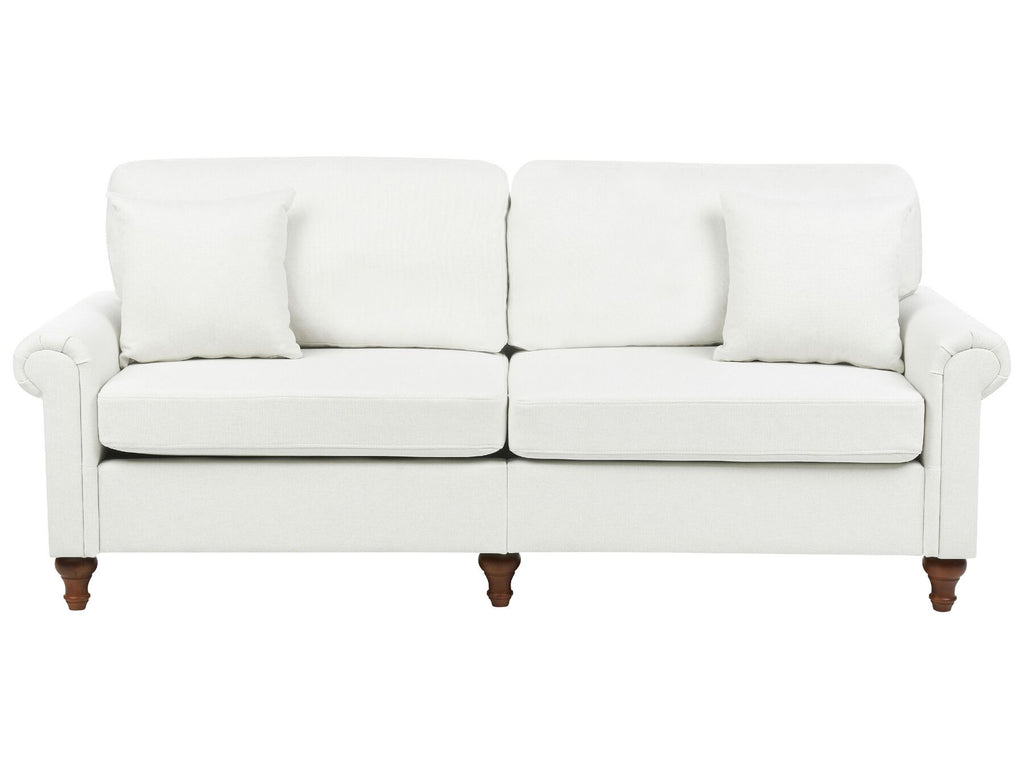 3 Seater Fabric Sofa White GINNERUP