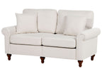 2 Seater Fabric Sofa Beige GINNERUP