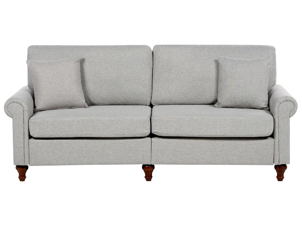 3 Seater Fabric Sofa Light Grey GINNERUP
