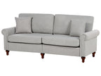 3 Seater Fabric Sofa Light Grey GINNERUP