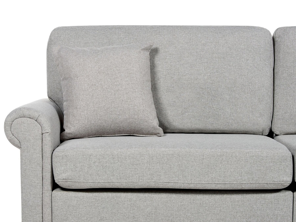 3 Seater Fabric Sofa Light Grey GINNERUP
