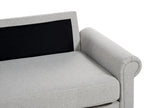 3 Seater Fabric Sofa Light Grey GINNERUP