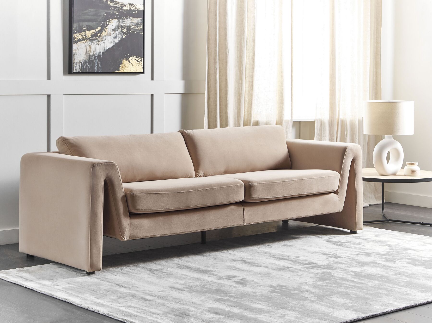 Velvet Sofa Beige MAUNU
