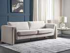 Velvet Sofa Light Beige MAUNU