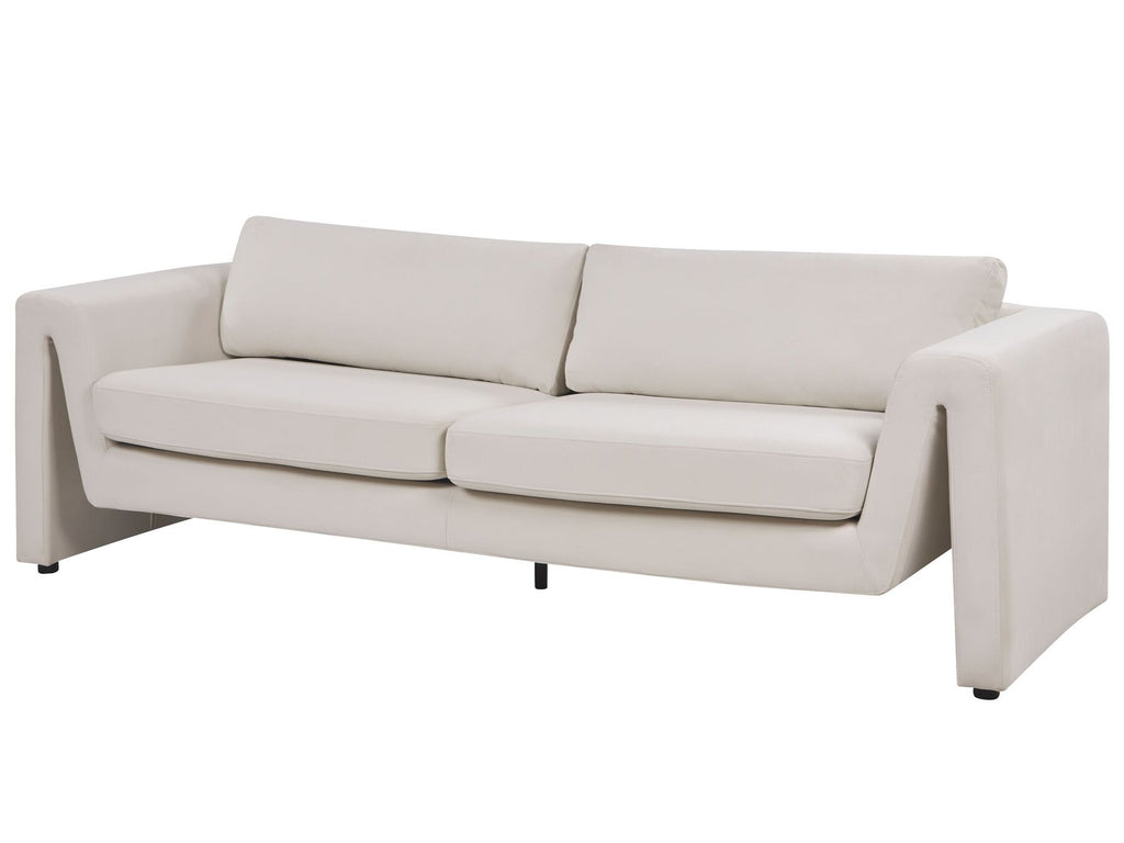 Velvet Sofa Light Beige MAUNU