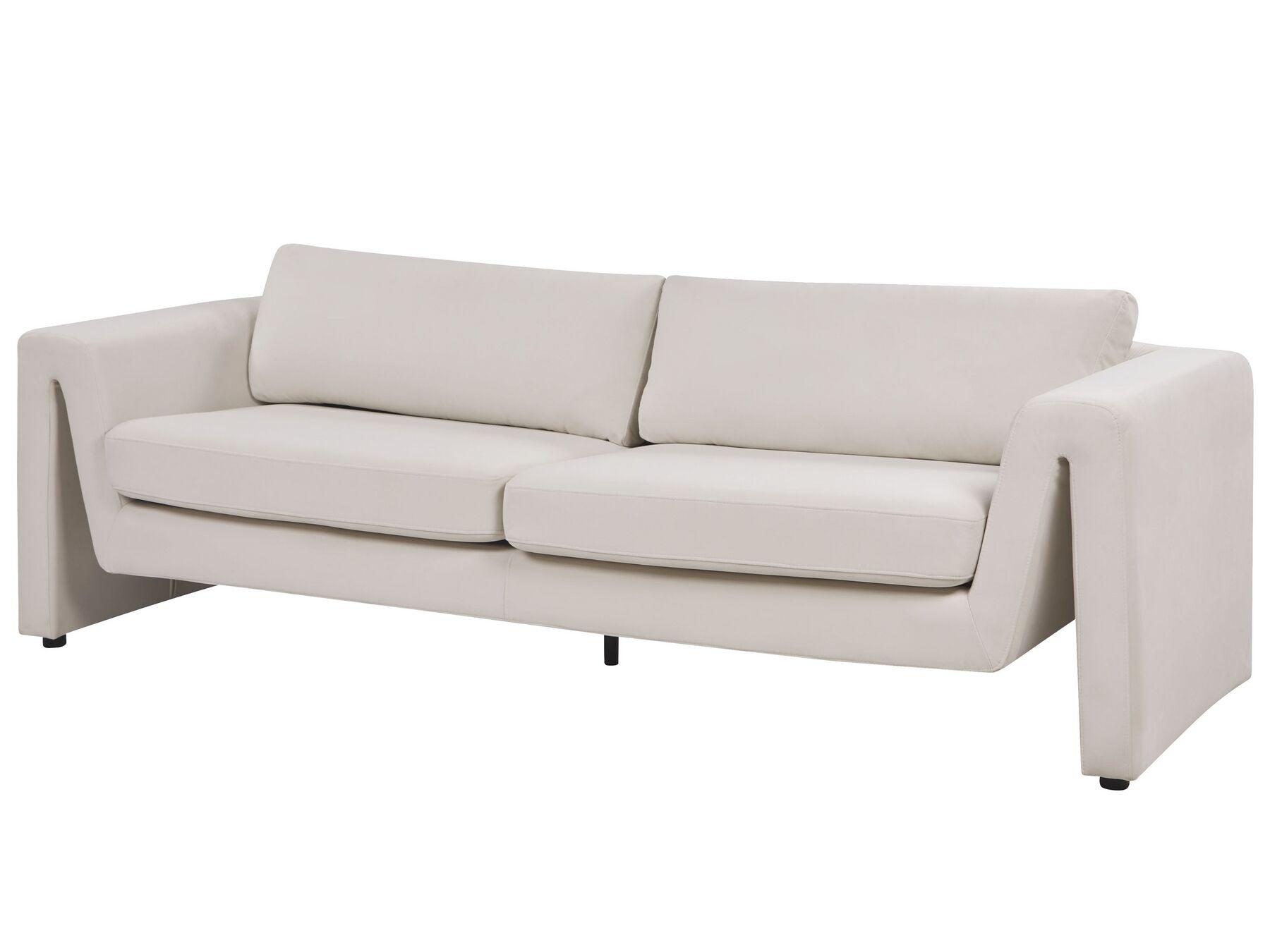 Velvet Sofa Light Beige MAUNU