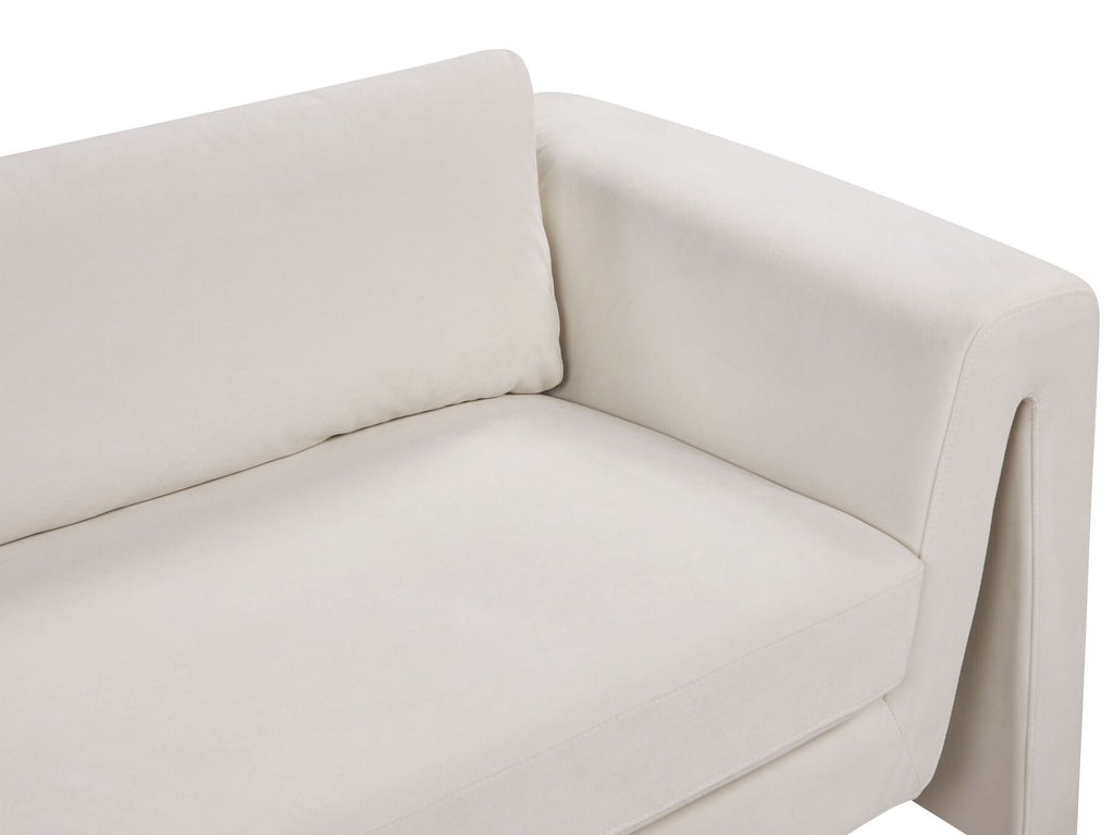 Velvet Sofa Light Beige MAUNU