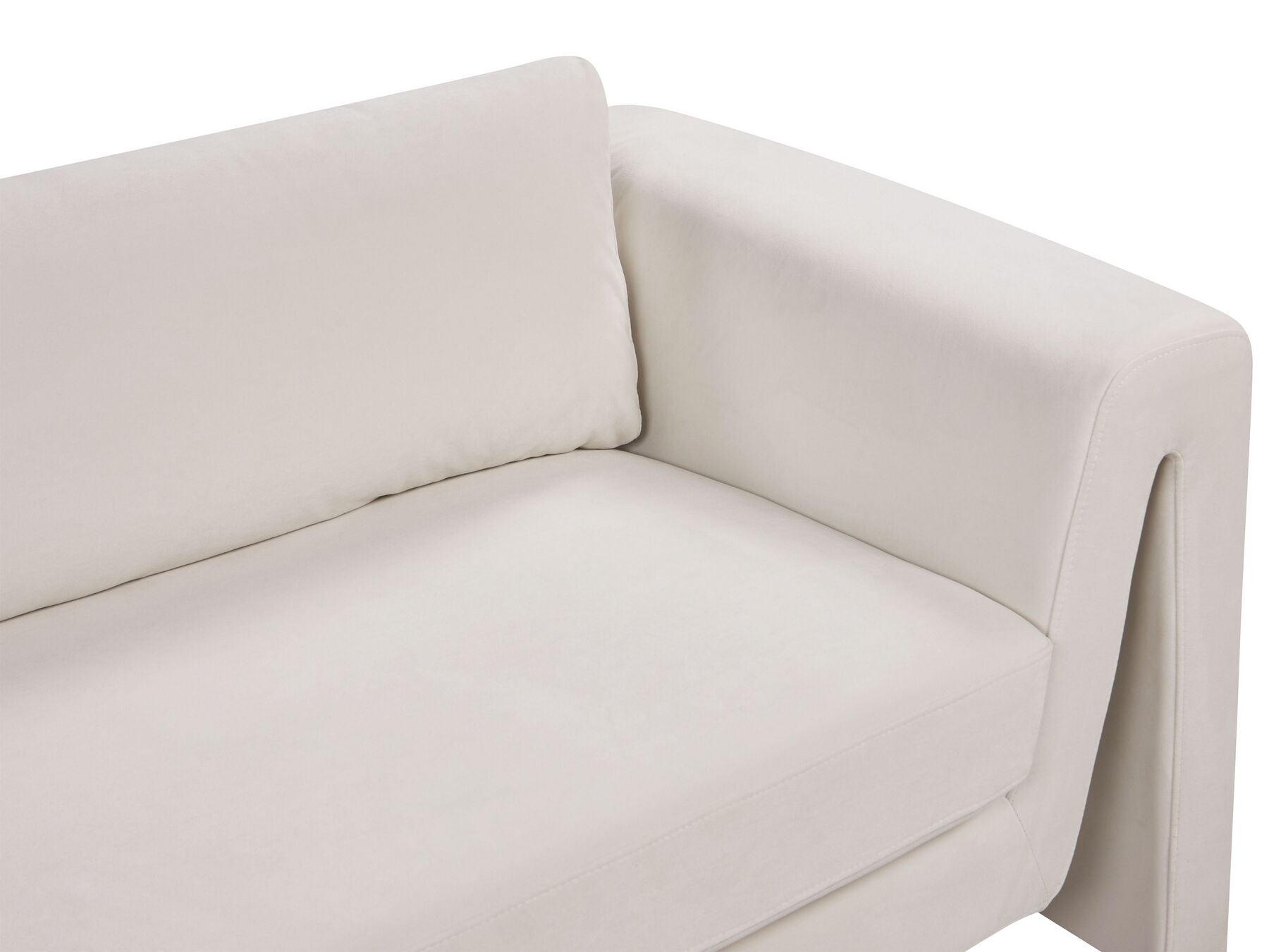 Velvet Sofa Light Beige MAUNU
