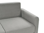 Corner Sofa Bed SIRO Fabric Grey with Storage 3 Seater Right Hand