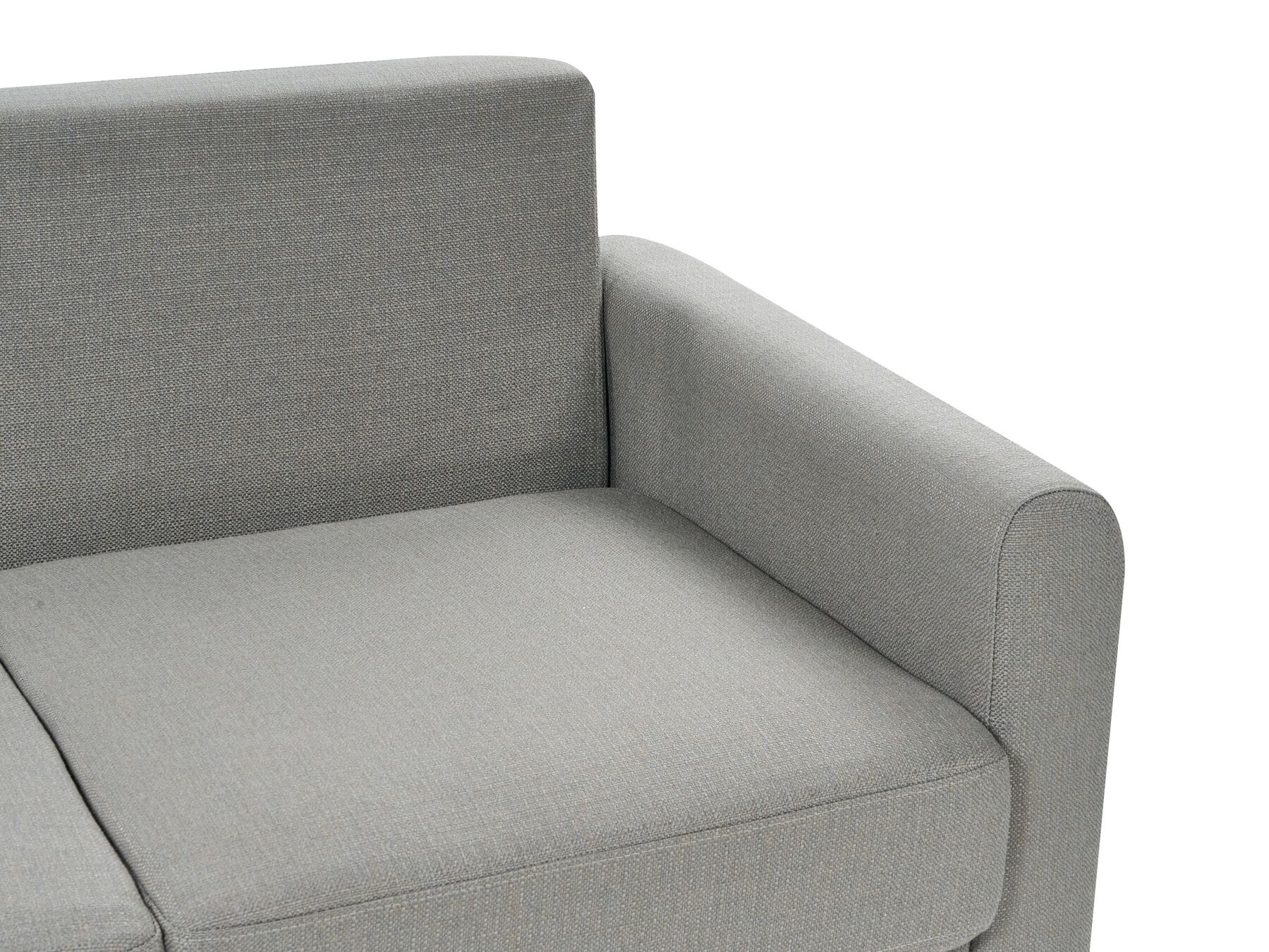 Corner Sofa Bed SIRO Fabric Grey with Storage 3 Seater Right Hand