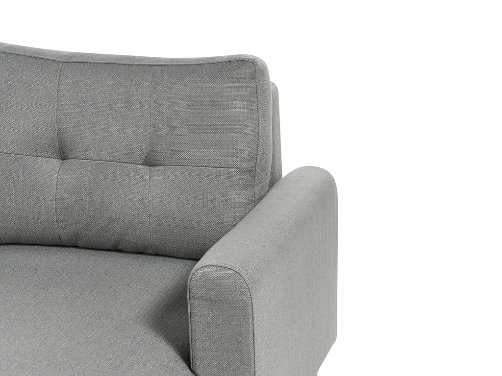 Corner Sofa Bed SIRO Fabric Grey with Storage 3 Seater Right Hand