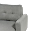Corner Sofa Bed SIRO Fabric Grey with Storage 3 Seater Right Hand