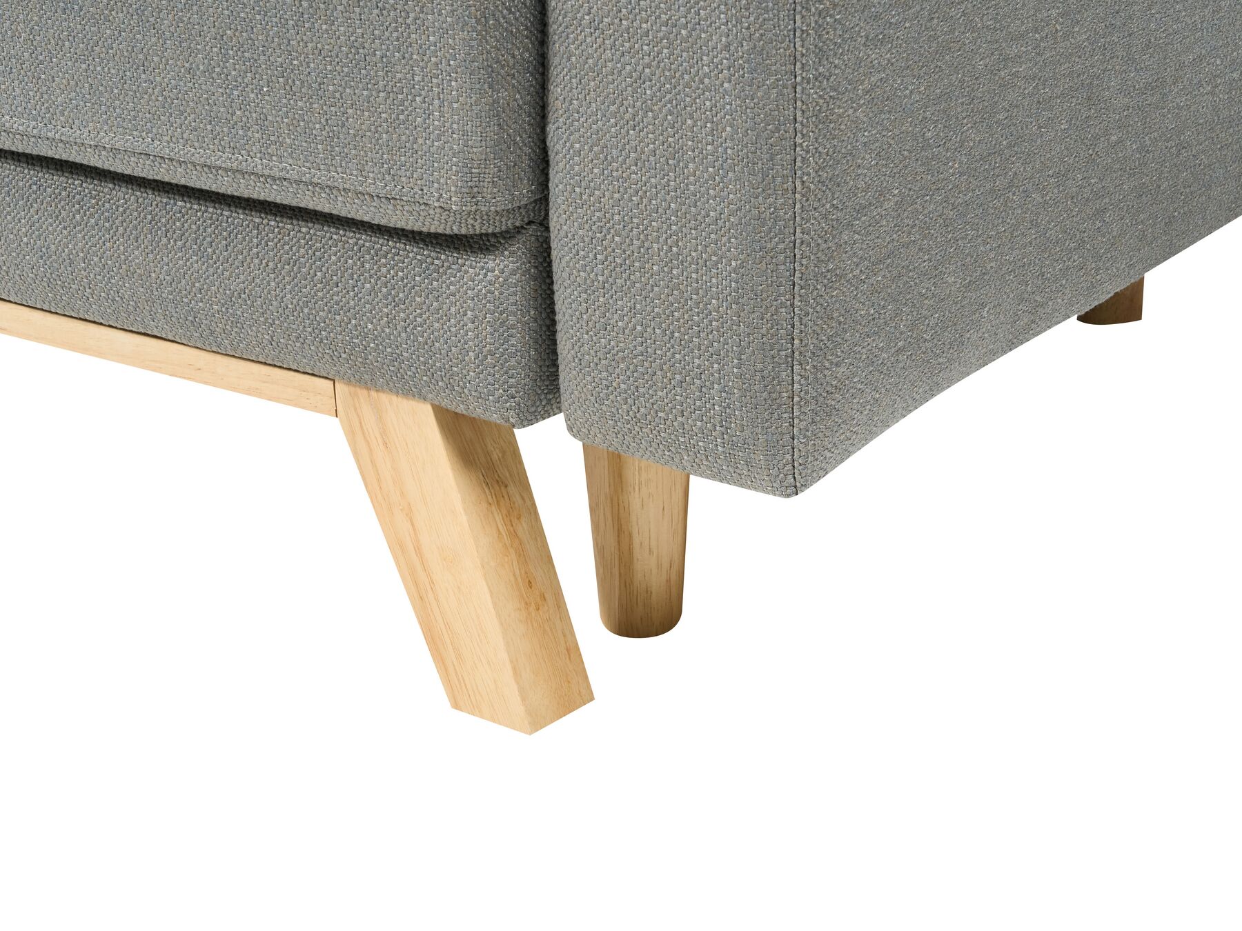 Corner Sofa Bed SIRO Fabric Grey with Storage 3 Seater Right Hand