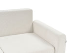 Corner Sofa Bed SIRO Fabric Light Beige with Storage 3 Seater Right Hand