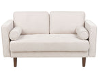 2 Seater Fabric Sofa Beige NURMO