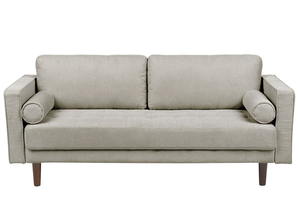 3 Seater Fabric Sofa Taupe NURMO