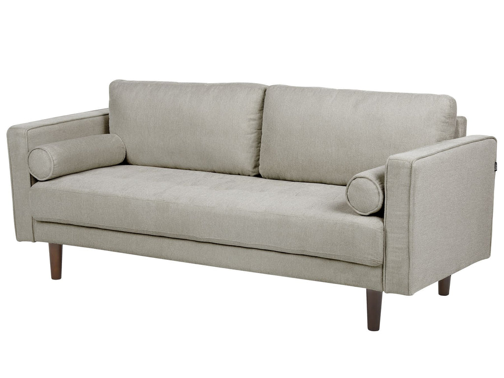 3 Seater Fabric Sofa Taupe NURMO