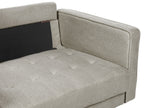 3 Seater Fabric Sofa Taupe NURMO